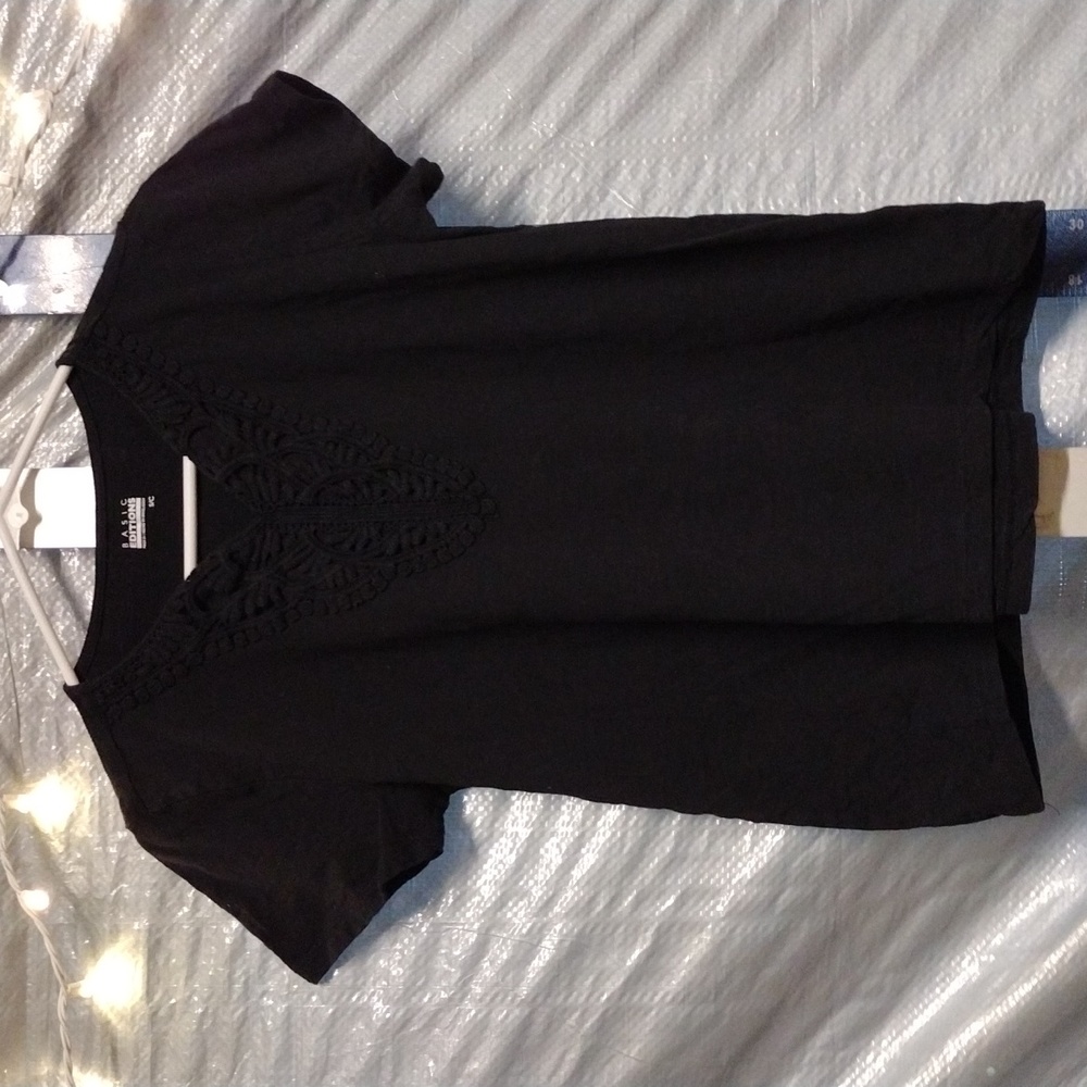 Basic Black Crocheted Small